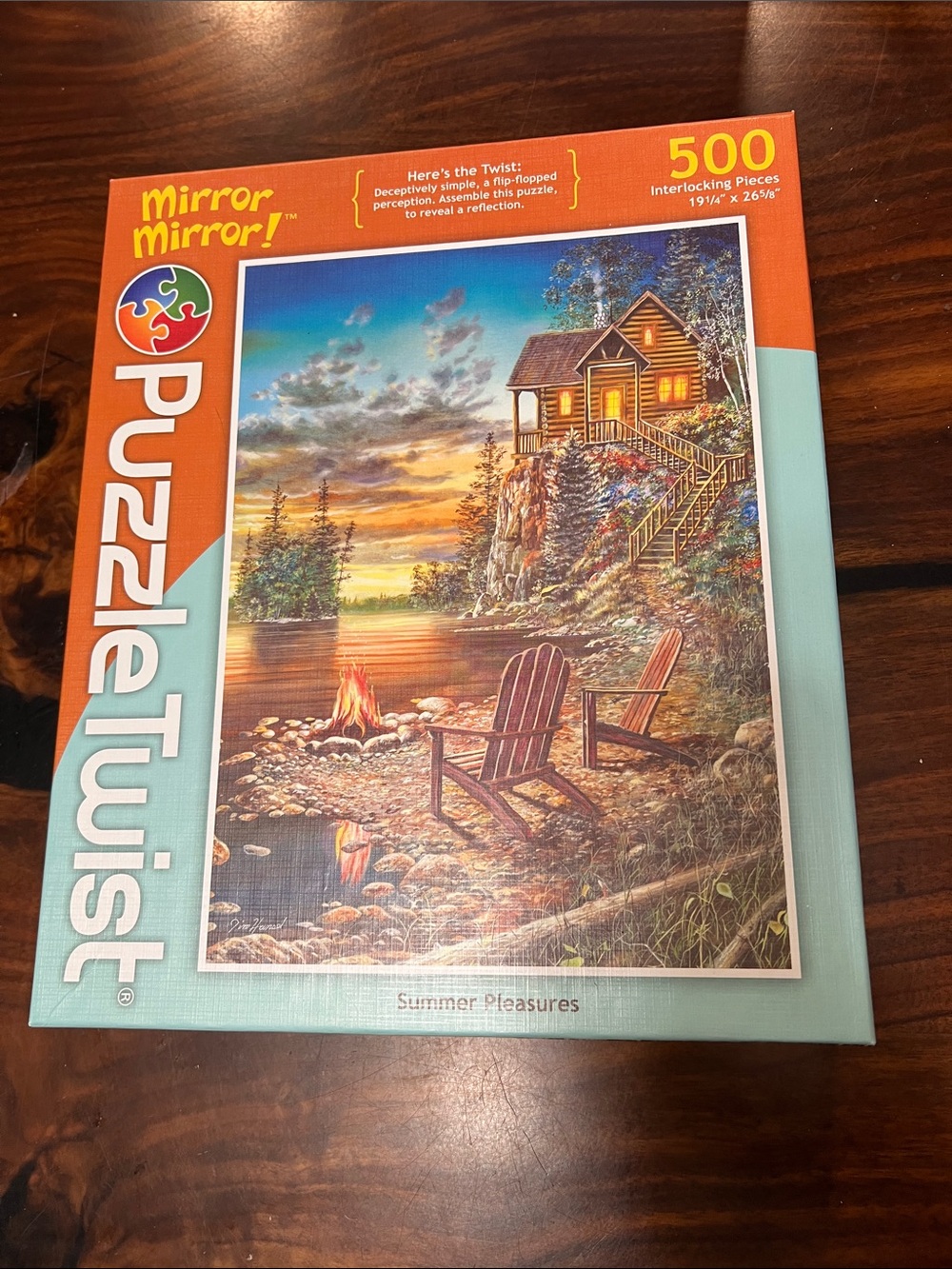 Puzzle Twist 500-Piece Jigsaw Puzzle - Summer Pleasures by Jim Hansel